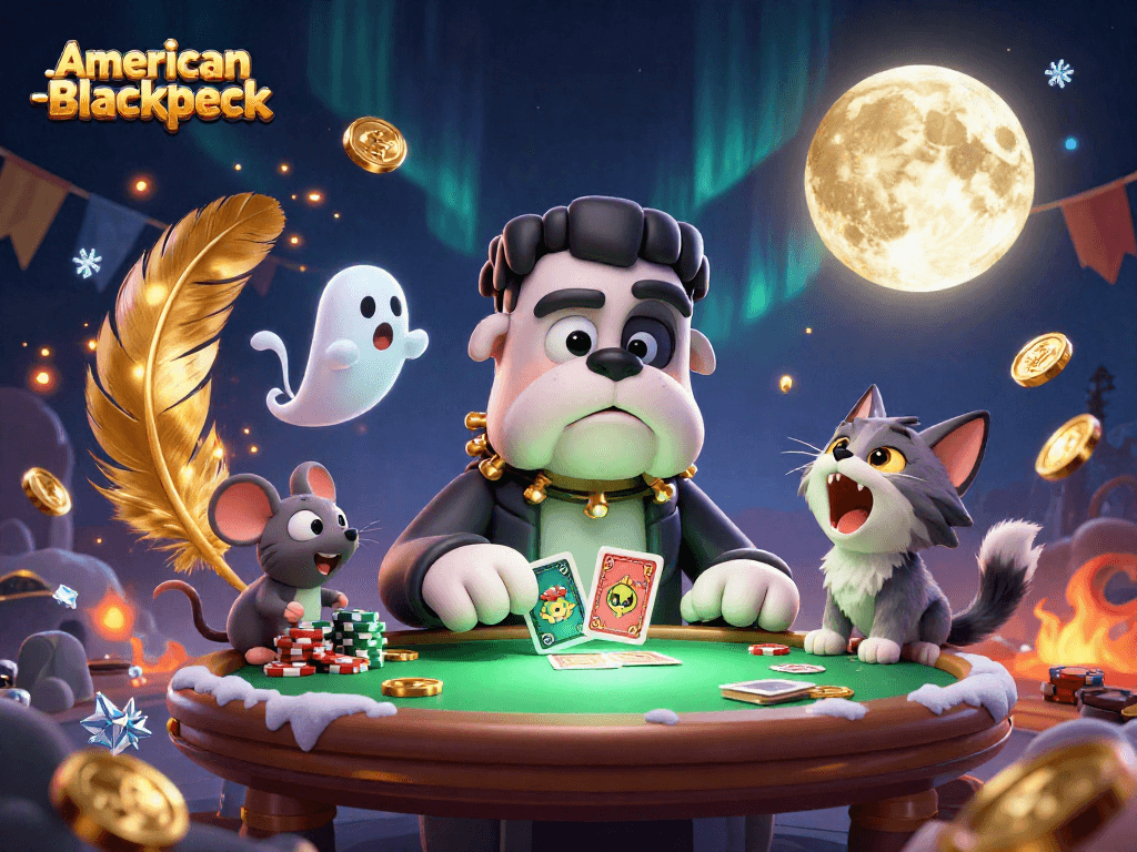 Engage in the thrilling atmosphere of american-blackjack with spirited characters and dynamic casino elements.