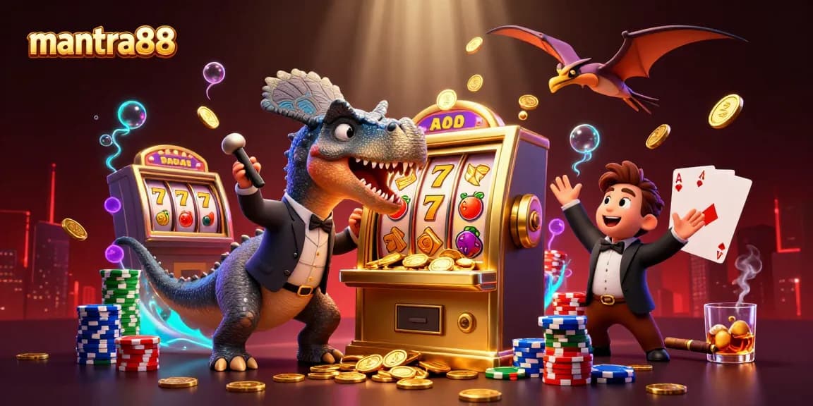 mantra88 grants gamers jackpot wins while a frantic manager waves and coins fly