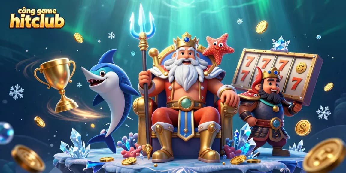 Capture the excitement at cổng game hitclub with Neptune and treasures swirling in action.