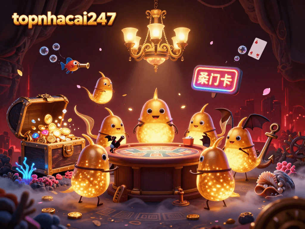 Experience the thrill of gambling with topnhacai247 in a vibrant 3D cave casino filled with treasure!