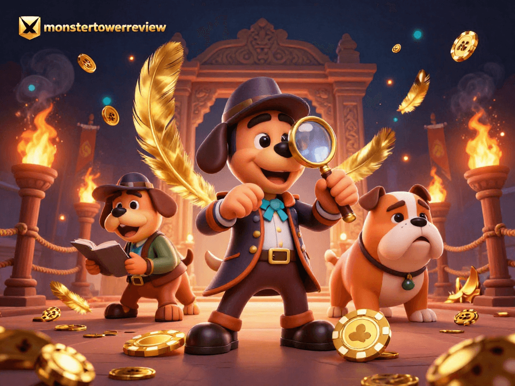 Experience thrilling gameplay with monstertowerreview as the detective reveals clues at the gaming arena.