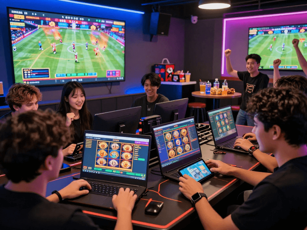 Exciting gaming scene featuring raja 328 online betting and vibrant casino atmosphere.