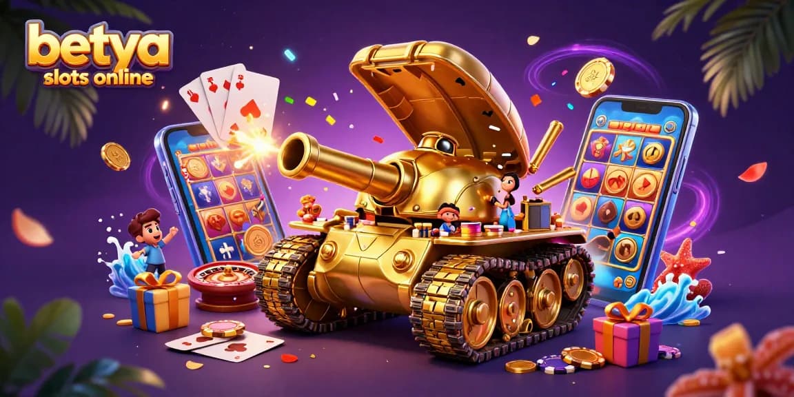 Experience exhilarating wins with betya slots online in this vibrant 3D illustration.