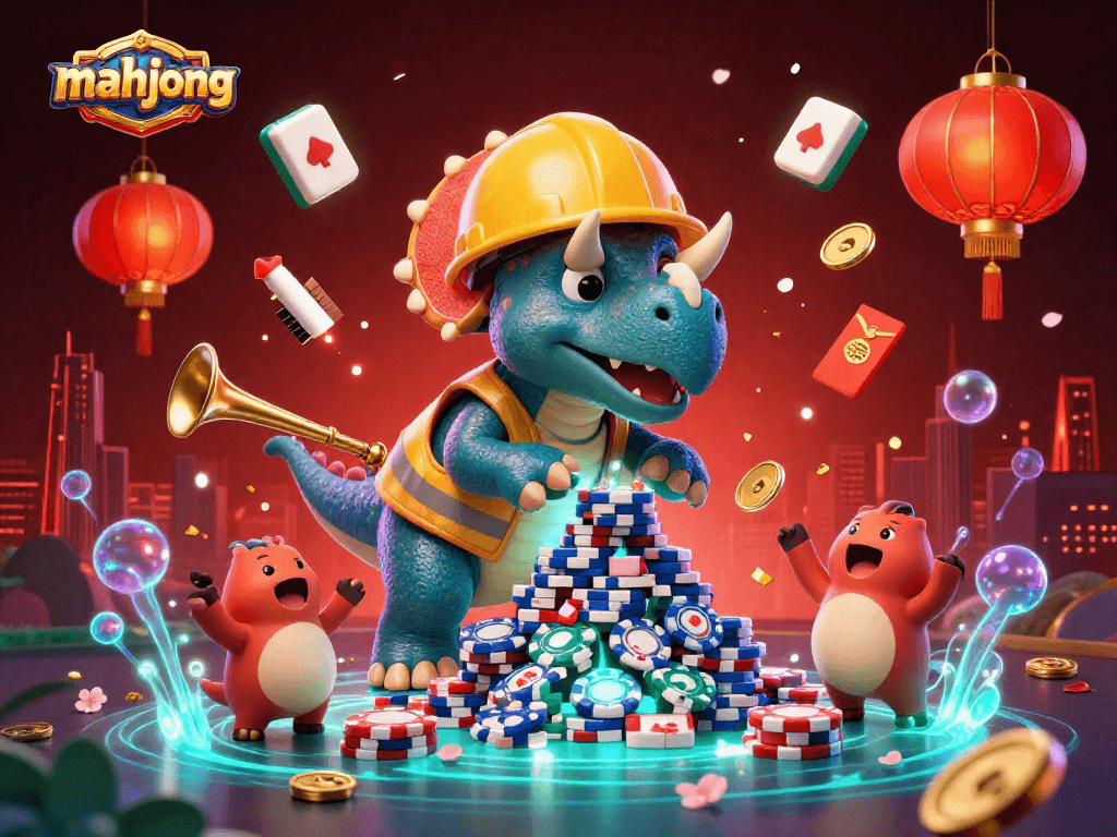 Experience the excitement of mahjong with vibrant visuals, including floating tiles and joyful celebrations.