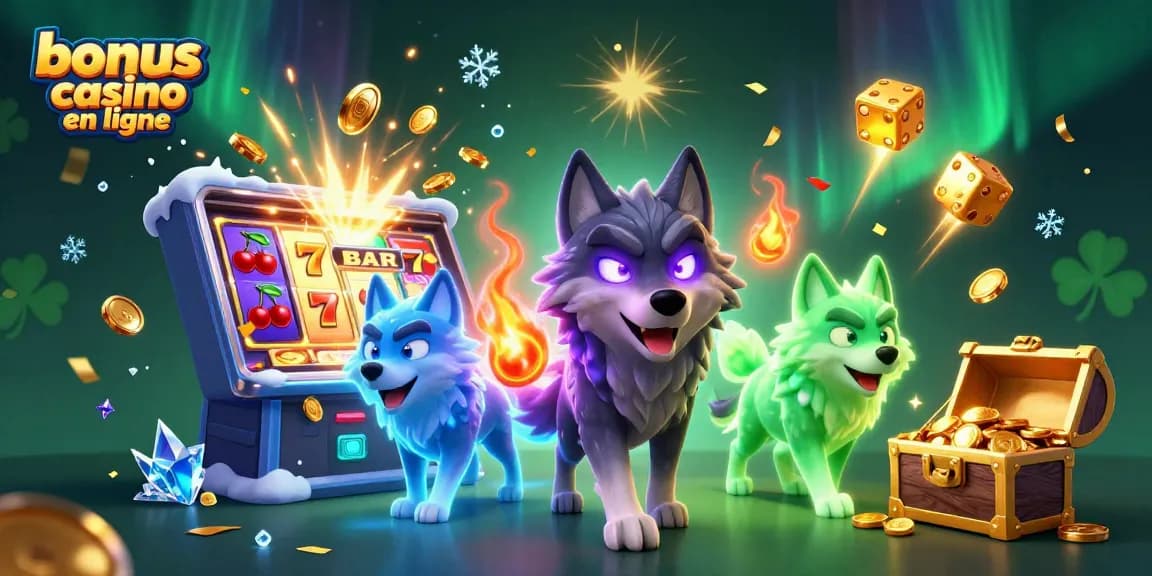Découvrez des gains extraordinaires avec le bonus casino en ligne illustré dans cette scène dynamique d'un casino.