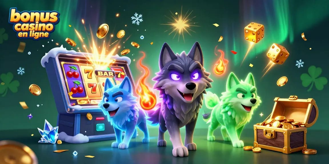 Découvrez des gains extraordinaires avec le bonus casino en ligne illustré dans cette scène dynamique d'un casino.