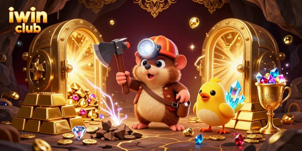 Engage with iwin club's dynamic casino scene showcasing treasure, gems, and gaming excitement.