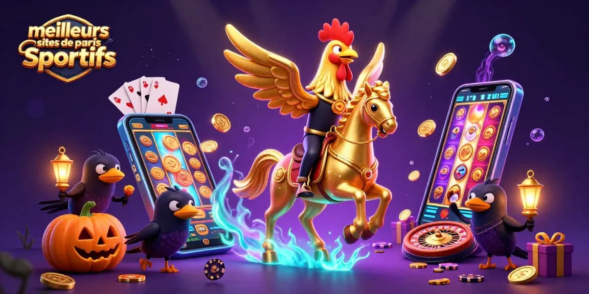 Découvrez les meilleurs sites de paris sportifs avec cette illustration dynamique et riche en détails.