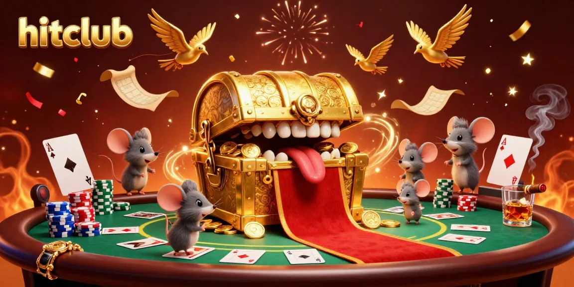 Experience the thrill at hitclub with our treasure chest engaging players in a vibrant casino scene.