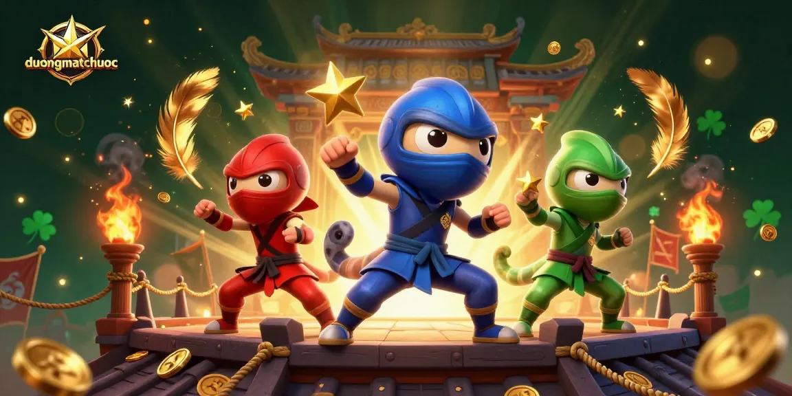 Engage in duongmatchuoc gameplay with colorful avatars showcasing martial arts moves, surrounded by dynamic casino features.