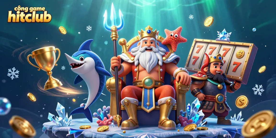 Capture the excitement at cổng game hitclub with Neptune and treasures swirling in action.