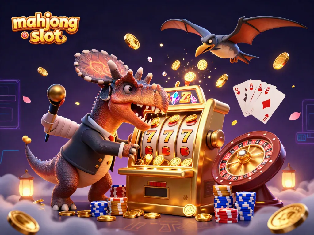 Experience excitement with mahjong slot as dinosaurs win big at the casino alongside dynamic gameplay.