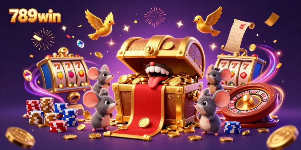 Experience the thrilling riches of 789win with vibrant casino elements and adventure.