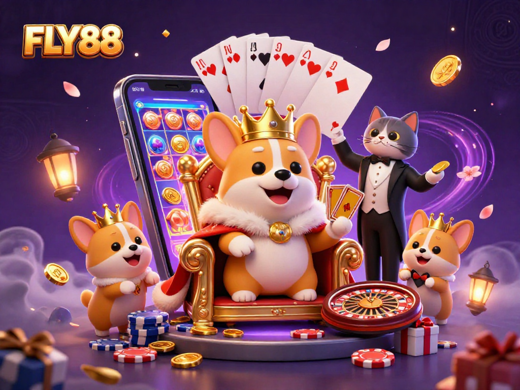 FLY88 offers thrilling gameplay experiences with dynamic 3D slot features and vibrant casino scenes.