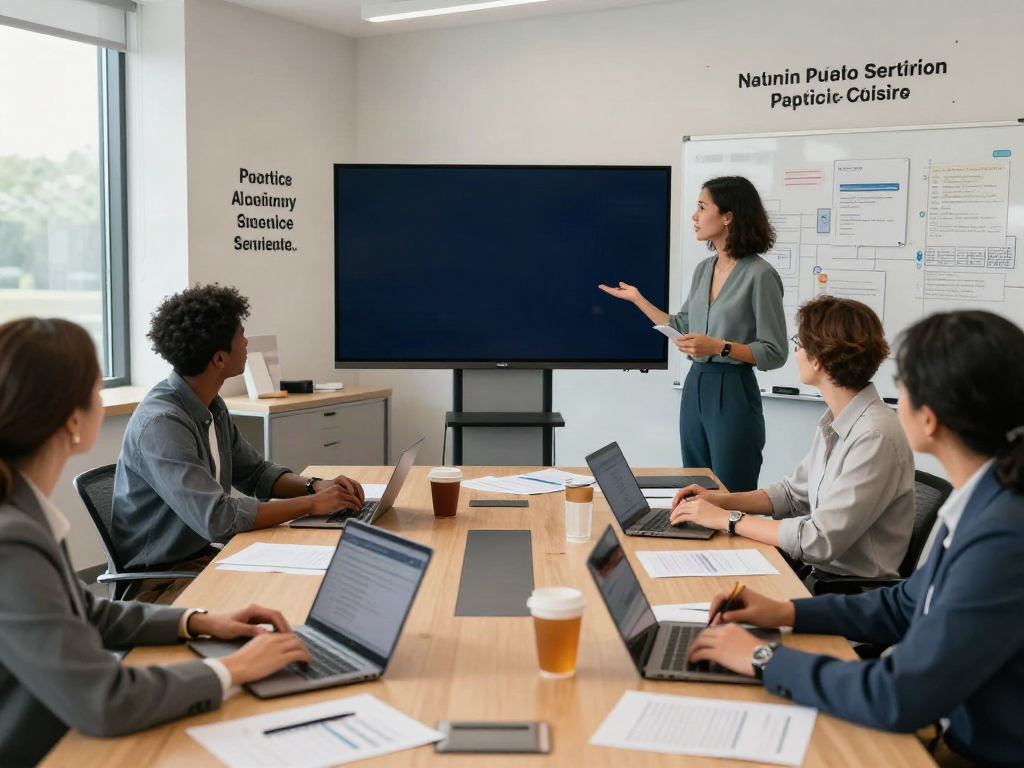 Team collaboration in public administration discussing rokok88 insights during a strategy meeting.