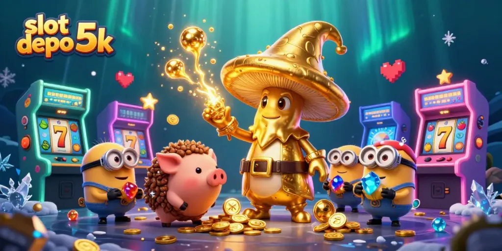 Experience thrilling gameplay with slot depo 5k featuring colorful reels and golden treasure.