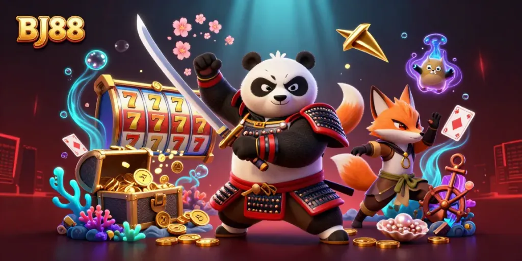BJ88 brings excitement to players with thrilling slot spins and dynamic 3D characters in action.