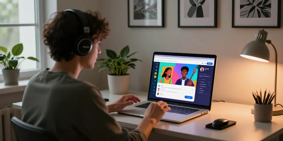 Engaging in ai chat nsfw interactions in a cozy home office.