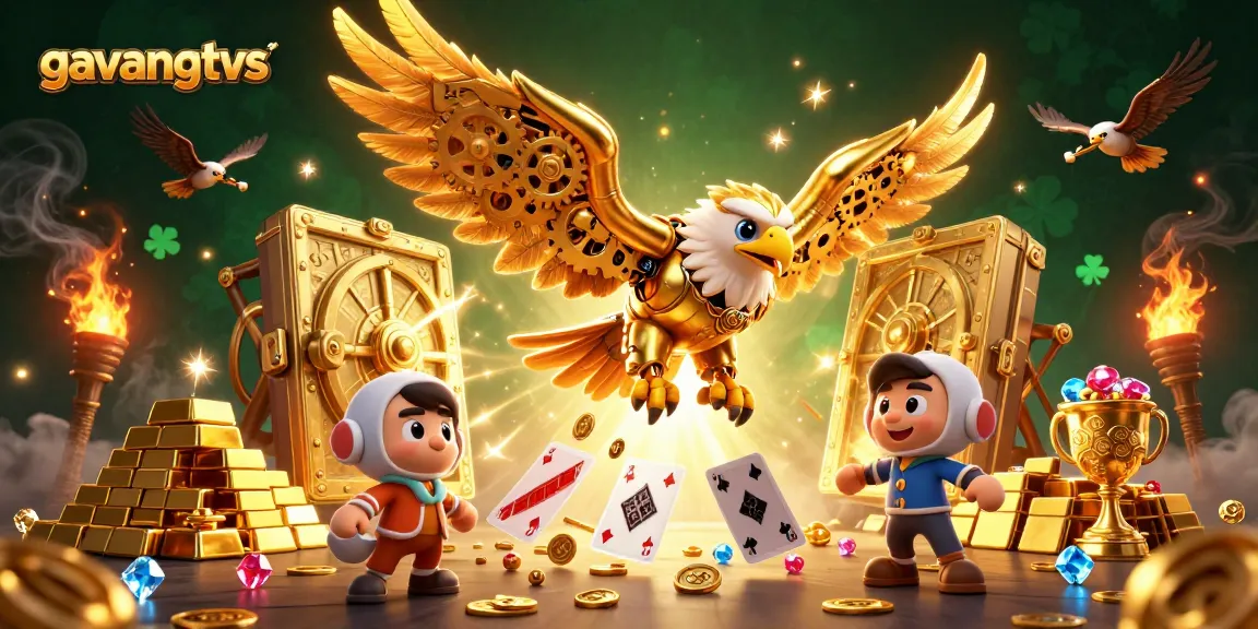 Experience thrilling gameplay with gavangtvs as a golden eagle soars through dazzling casino visuals.