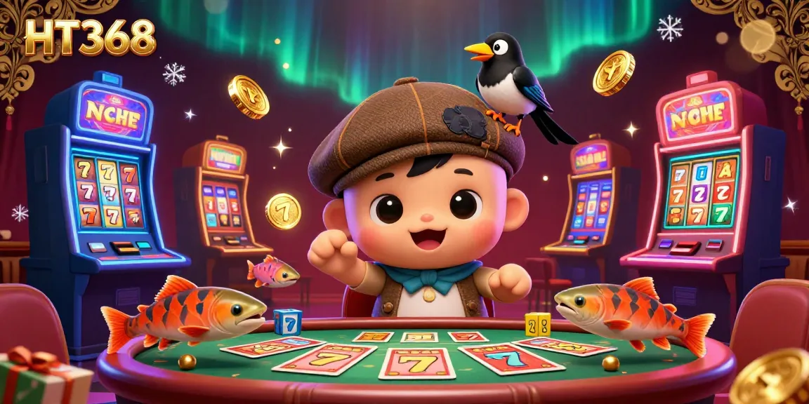 Experience the excitement of HT368 with vibrant characters in a captivating casino scene.
