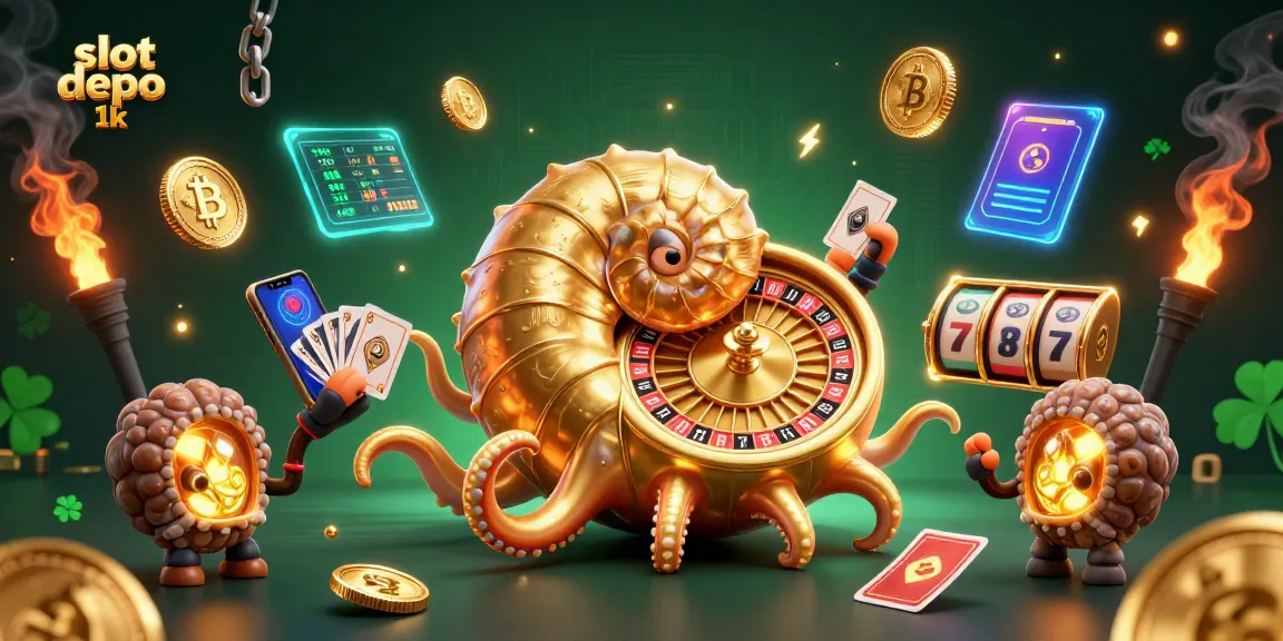 Engage and win with exciting slot depo 1k spins featuring golden nautilus and glowing crypto coins.