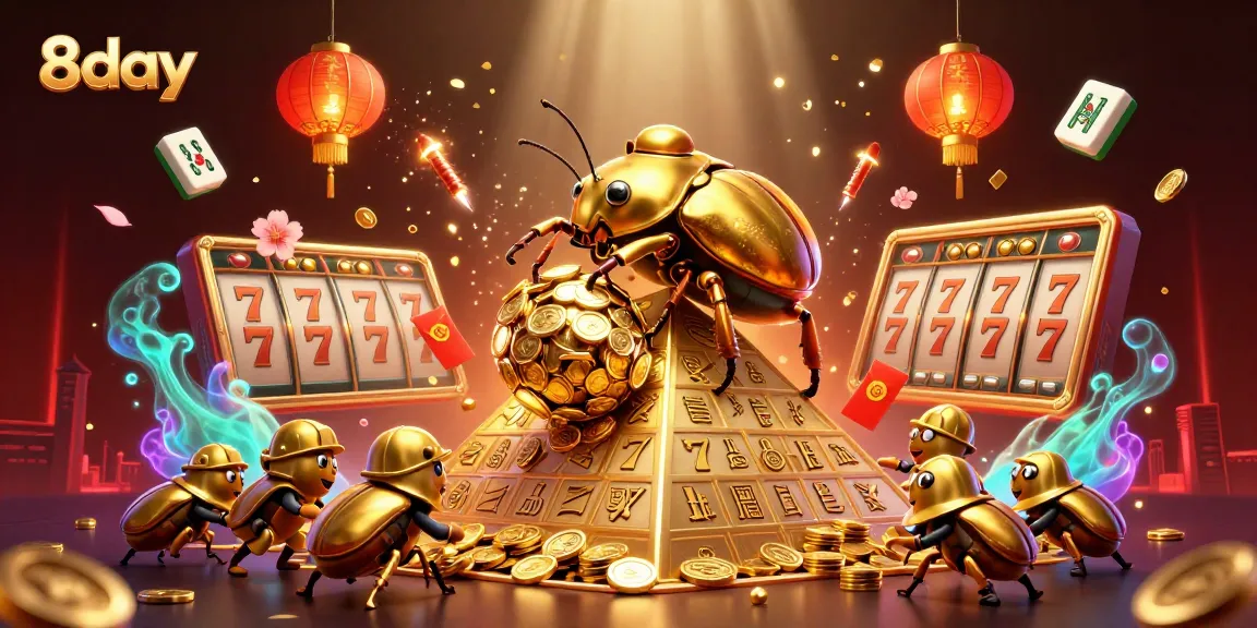 Join 8day for exciting casino experiences featuring golden coins and vibrant game elements.