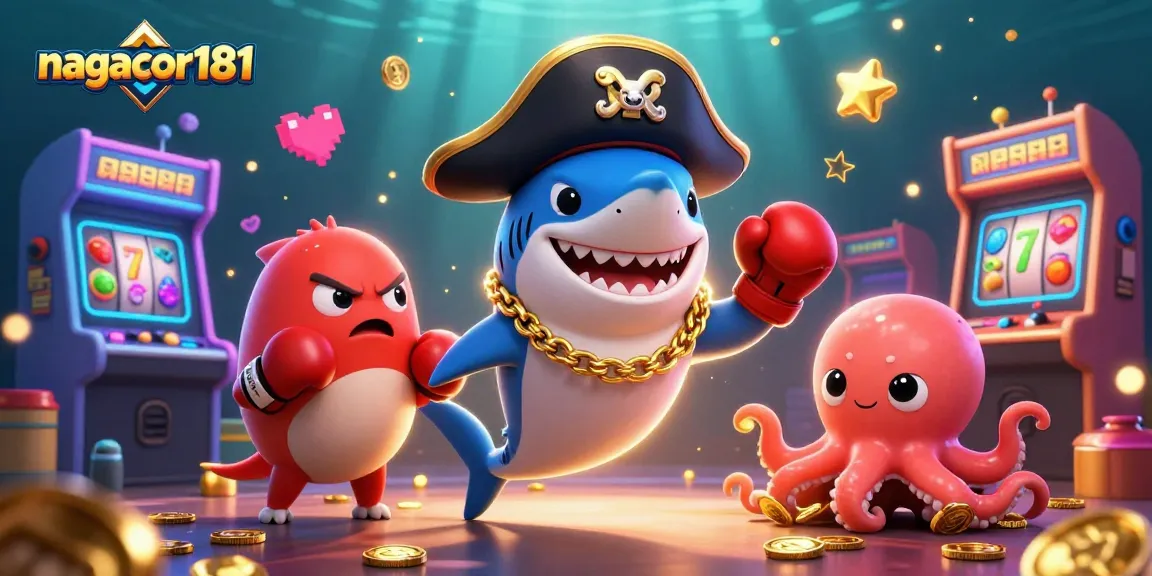 Experience instant wins with nagacor181 at the exciting underwater casino adventure showcasing friendly 3D characters.
