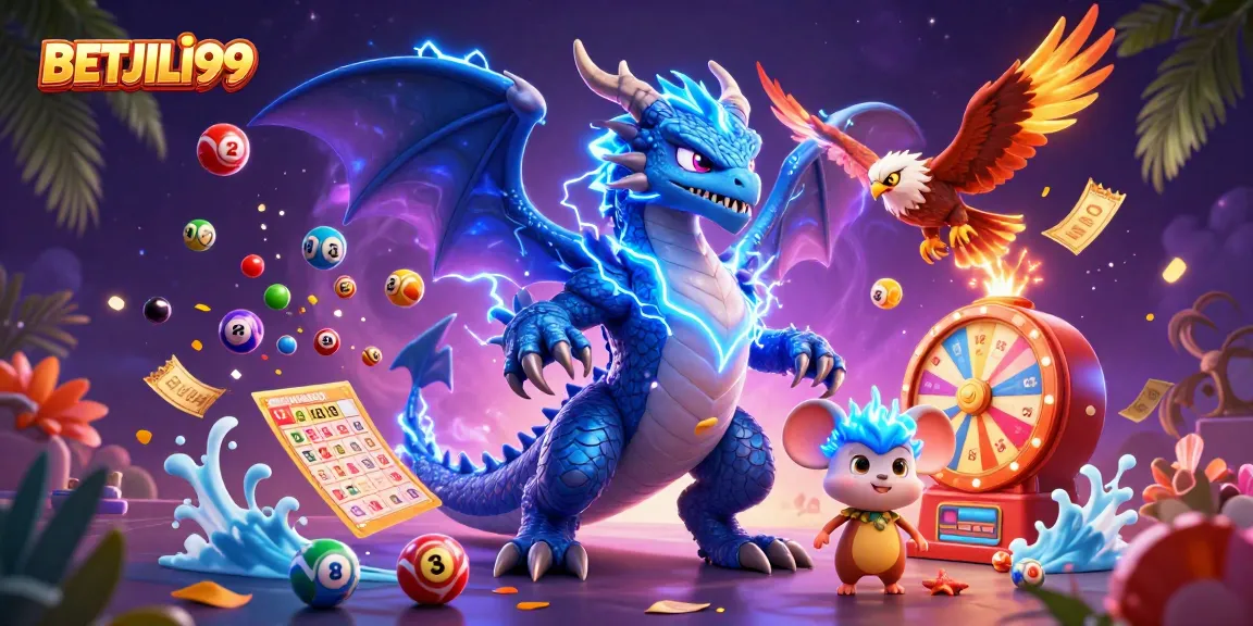 Engage with thrilling games at BETJILI99, featuring vibrant lottery elements and dynamic characters.