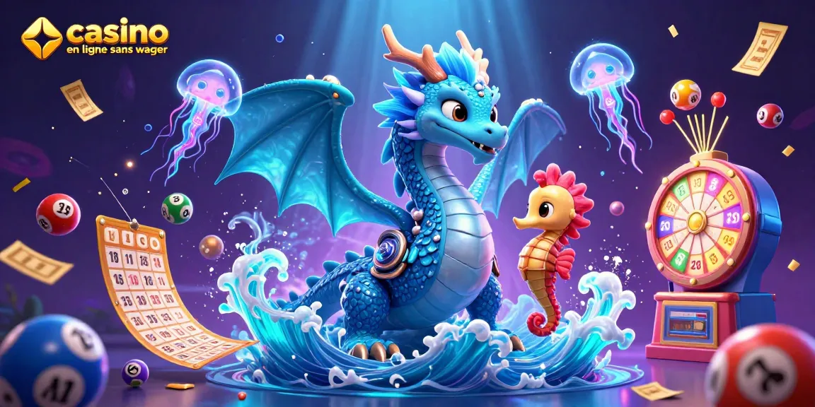 Jouer sur un casino en ligne sans wager avec des dragons et des éléments de bingo.