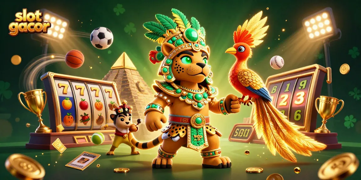 Experience slot gacor excitement with a vibrant Mayan casino scene featuring dynamic game elements.