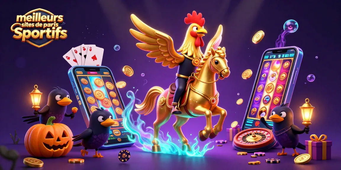 Découvrez les meilleurs sites de paris sportifs avec cette illustration dynamique et riche en détails.